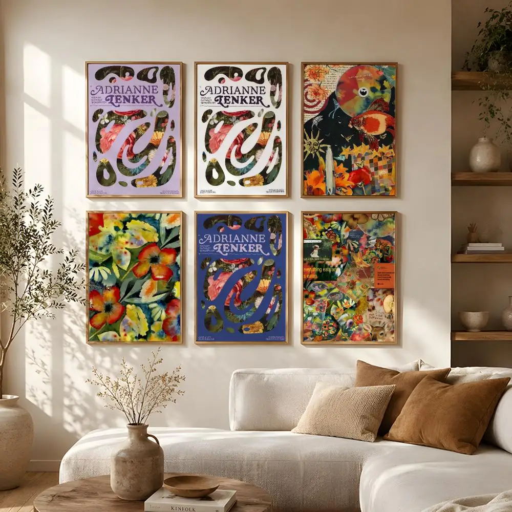 Art Adrianne Lenker Songs Album Art Poster Self-Adhesive HD Mural Wall Decals, Living Room Bedroom Home Decor Gift