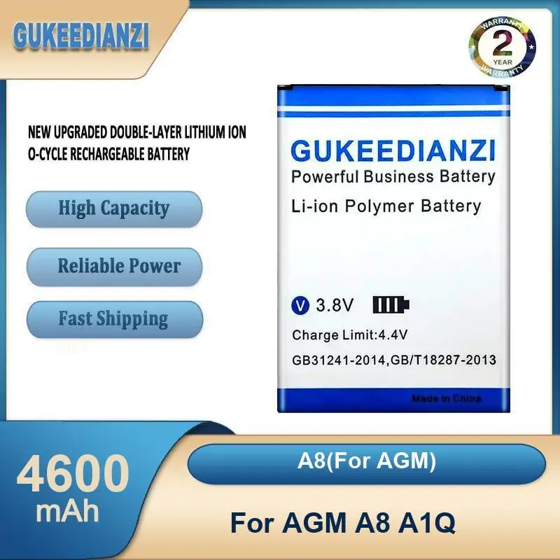 Battery For AGM A9 Glory Pro M6 M7 H1 A8 mini A1Q M5 X3 M2 X2 X2 SE A10 X5 X1 H3 H2 High Capacity - view 5