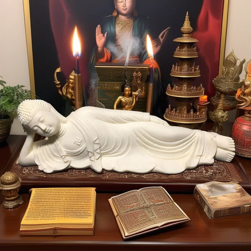 Shakyamuni Lying position Buddha statue Zen enthusiasts the founder of Buddhism Home, Room, Office, Car Decoration, Statue