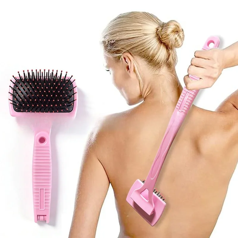 1pc Foldable Back Scratcher Elastic Airbag Massage Comb Soft Skin‑Friendly Brush Head Men Women Itch Relief Tool