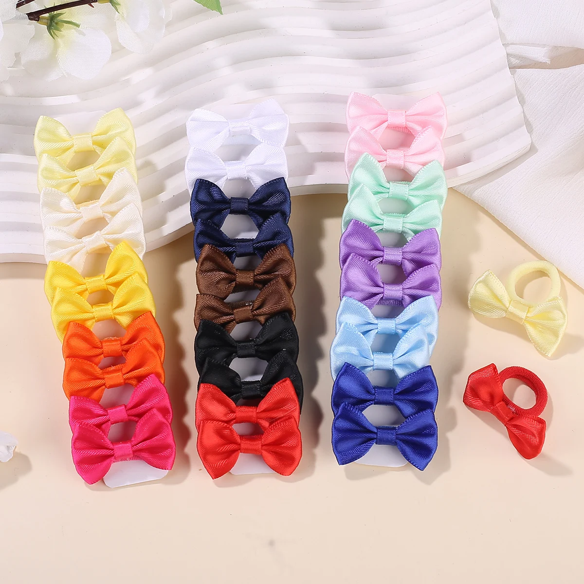 10/20/30 pack new children's bow headband for girls, candy colored headband, cute tie headband, women's hair accessories