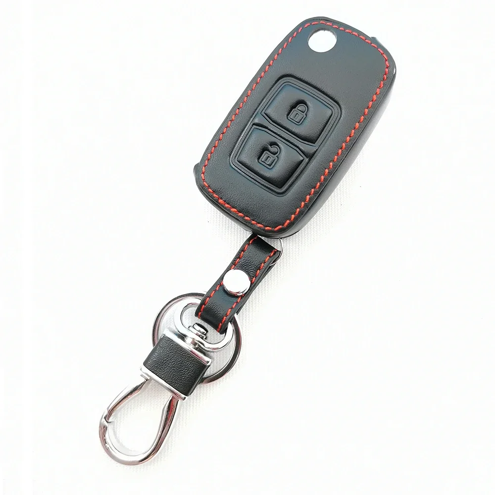 99% Praise Leather Car Key Case Cover For Chery A5 Fulwin Tiggo E5 A1 EASTER 2 Buttons Folding Flip Remote Shell Fob