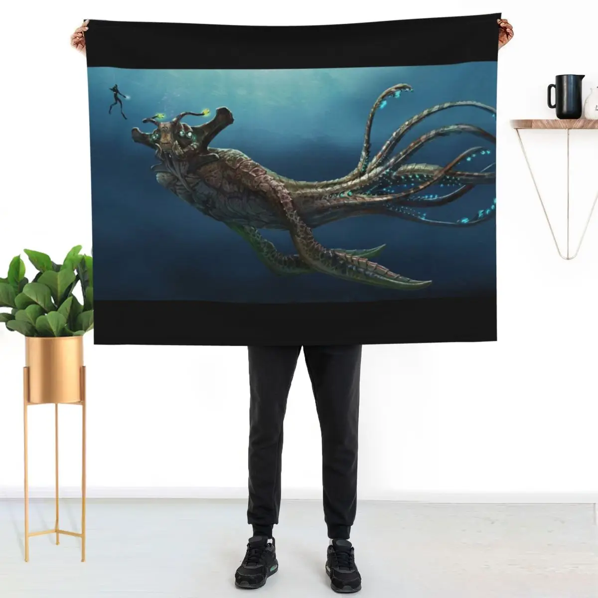 Sea Emperor Transparent Throw Blanket Plush Furry christmas gifts Flannels Luxury Designer Bed Blankets