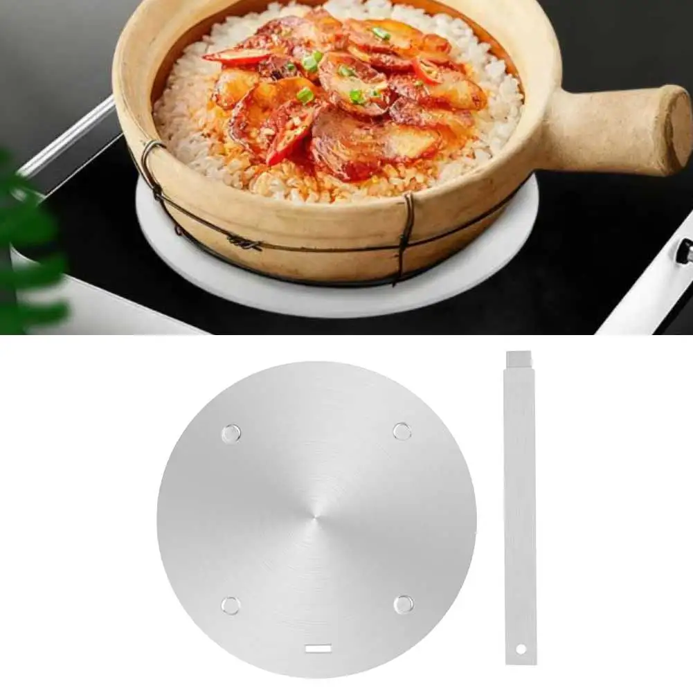 16/20/24/28cm Heat Diffuser Plate Cooking Induction Adapter Simmer Plate Converter With Handle Electric Gas Plate Heat Board