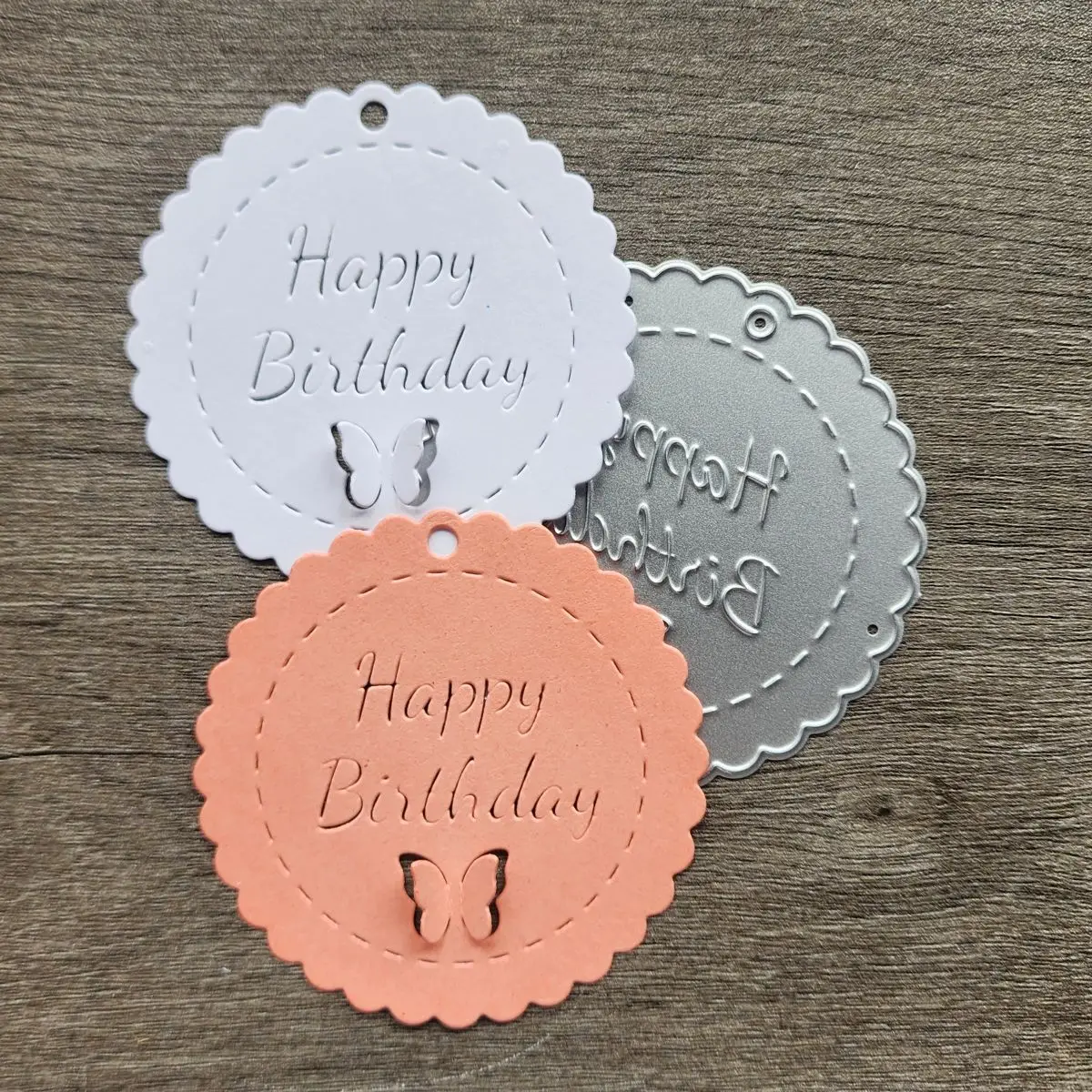 Happy Birthday Tag Metal Dies Cutting for Card Making DIY Handmade Craft Die Cut for Scrapbooking 2024 New Birthdays Dies