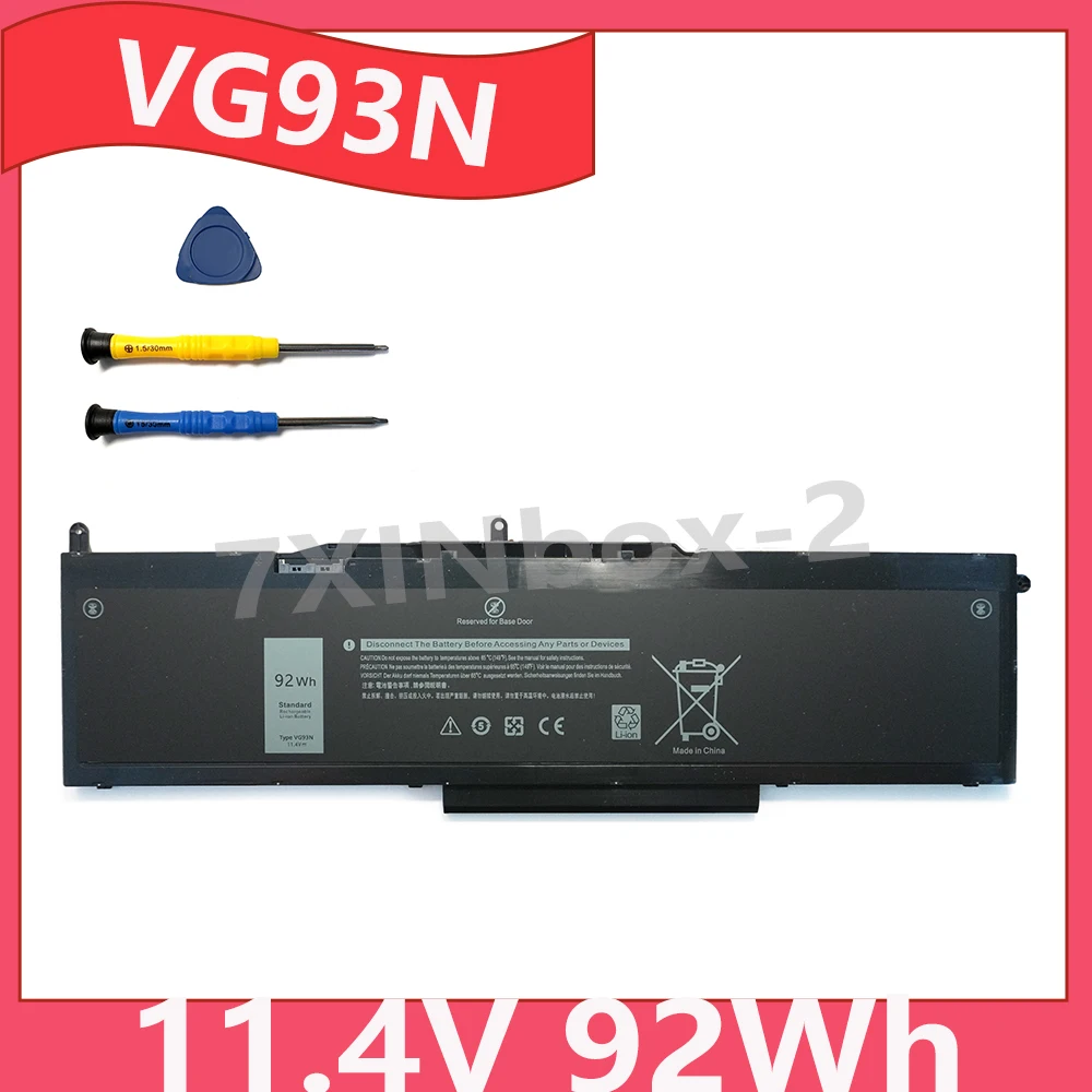 VG93N 11.4V 92Wh OEM Laptop Battery For Dell Precision 15 3520 3530 M3520 M3530 Latitude 5580 5590 5591 Series WFWKK