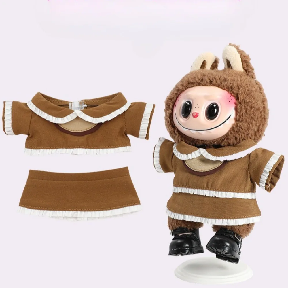 

Одежда Labubu 15/17 см, униформа в британском стиле, нарядная кукла, американская плиссированная юбка, детская одежда, одежда с галстуком, аксессуары для кукол