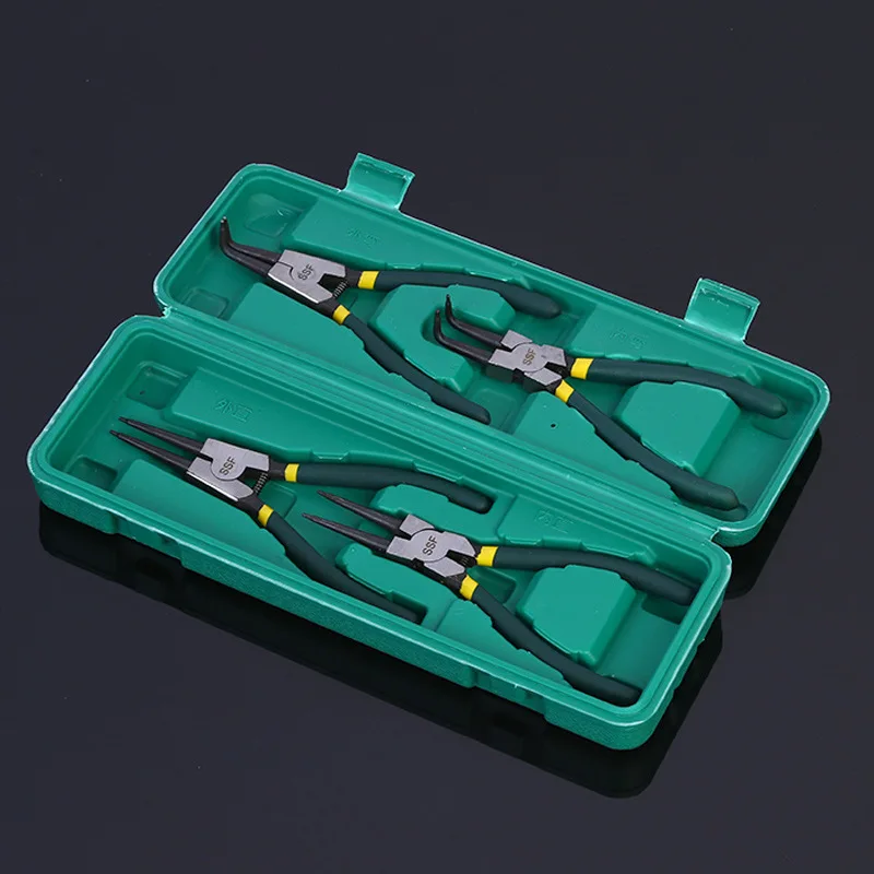 

4Pcs Circlip Pliers Dual Card Inside Outside Ring Spring Multi-functional Hand Tools Wire Stripper Auto Repair Kit Accessoires