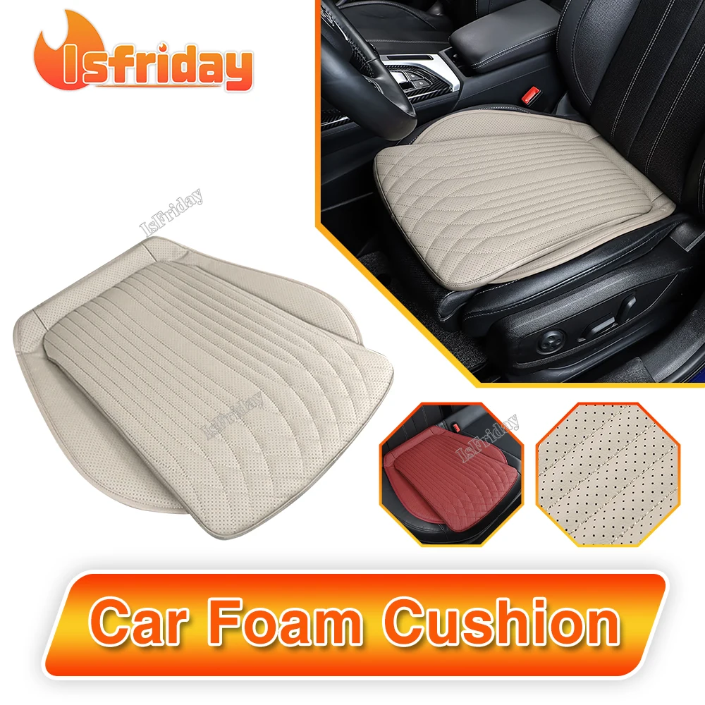 

Breathable Car Seat Cushion Luxury Leather Commercial Vehicle Non-slip Support Pad Universal High Rebound Sponge Seat Cover