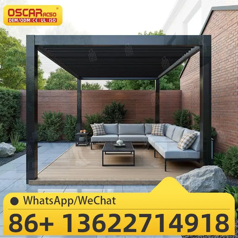 

Выдвижные моторизованные комплекты, алюминиевые жалюзи, беседки для улицы, патио, сада, заднего двора, беседки