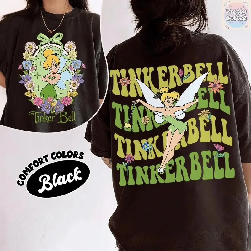 

Little Ding Dang Princess Shirt, Disney Fairy Magic T-shirt Four Seasons New Style, Unisex Casual Pure Cotton T-shirt