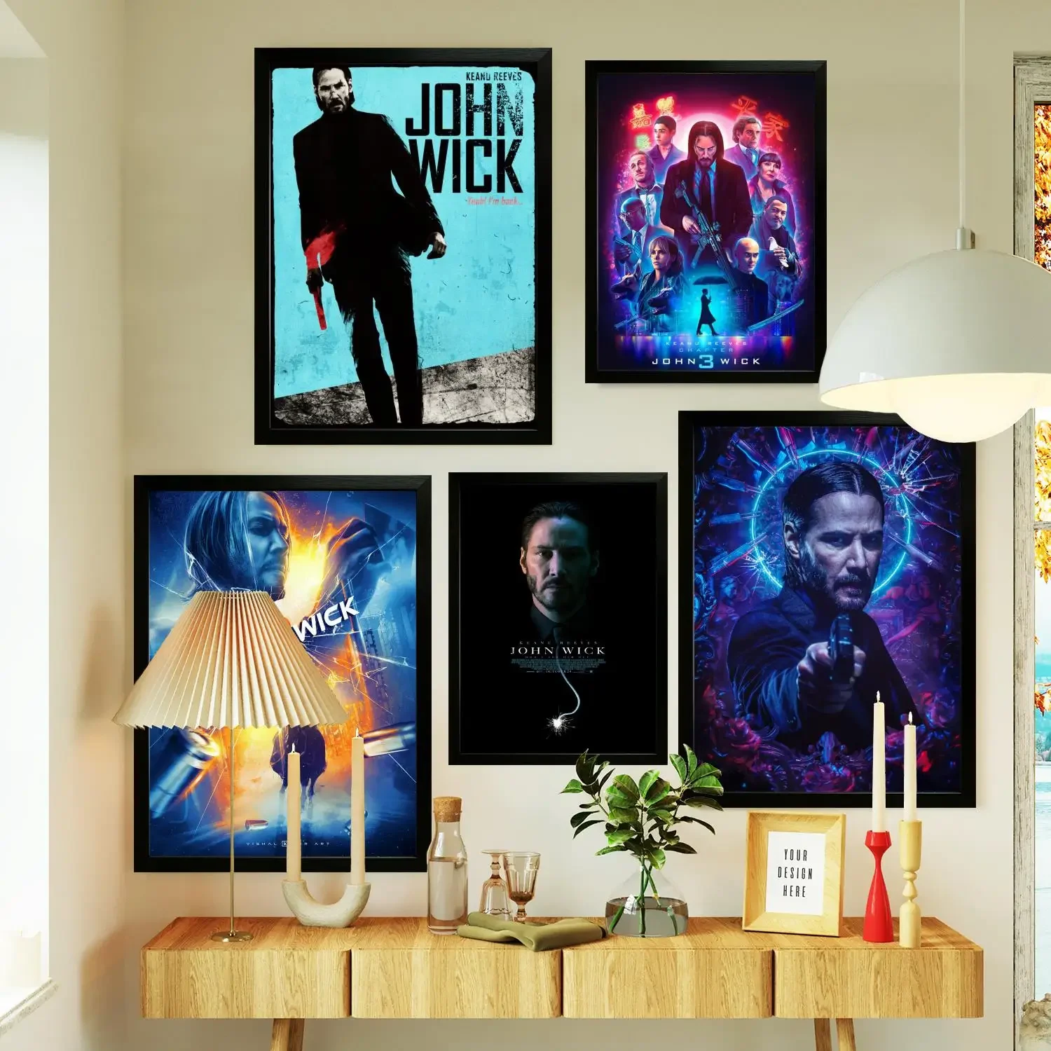 john wick Poster Prints Wall Art Canvas Painting Poster For Modern Family Living Room Home Decor