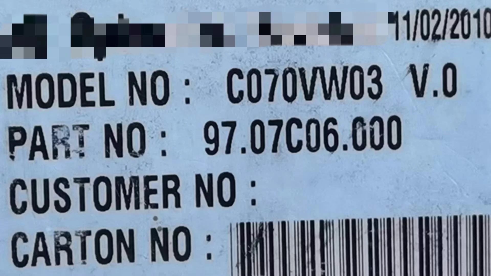 

100% оригинальный ЖК-экран C070VW03 V.0