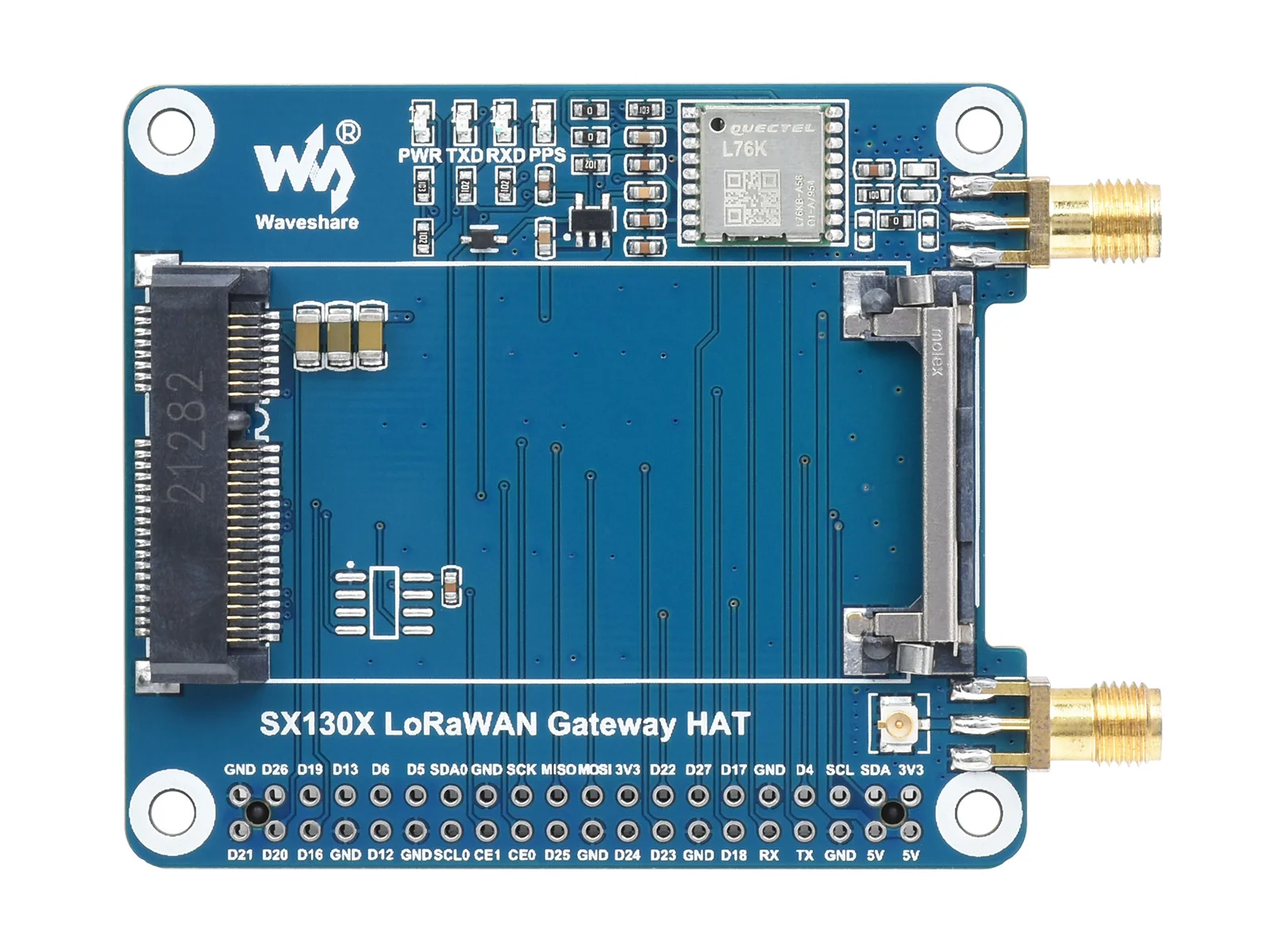 SX1302 Topi Gateway LoRaWAN 868M/915M, untuk Raspberry Pi, Transmisi Jarak Jauh, Kapasitas Besar, Dukungan Multi-band