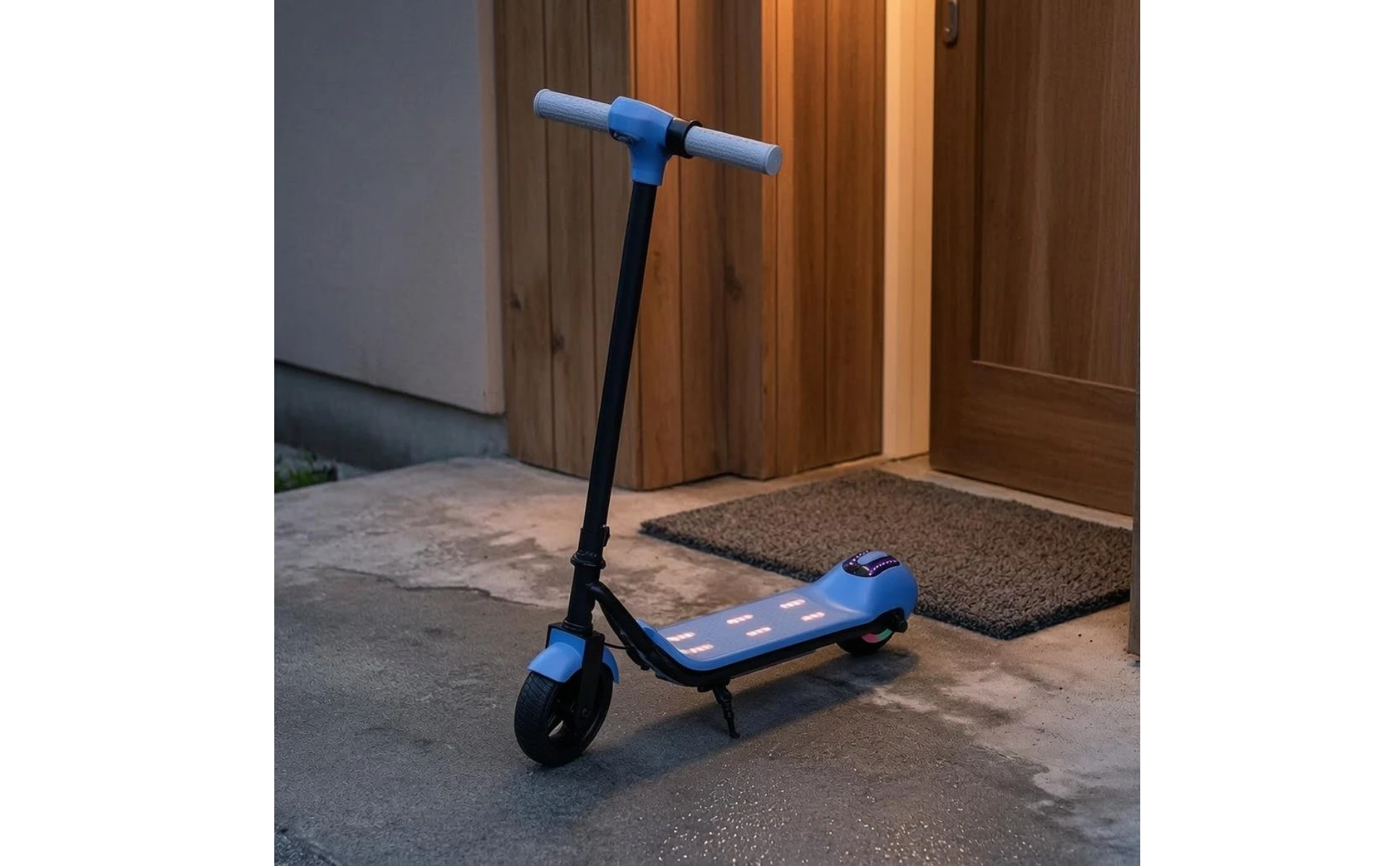 Children's Electric Scooter Anti-Slip Deck Two-Wheel Scooter Kids Rideable 6.5-Inch Road Tire Built-in Lights