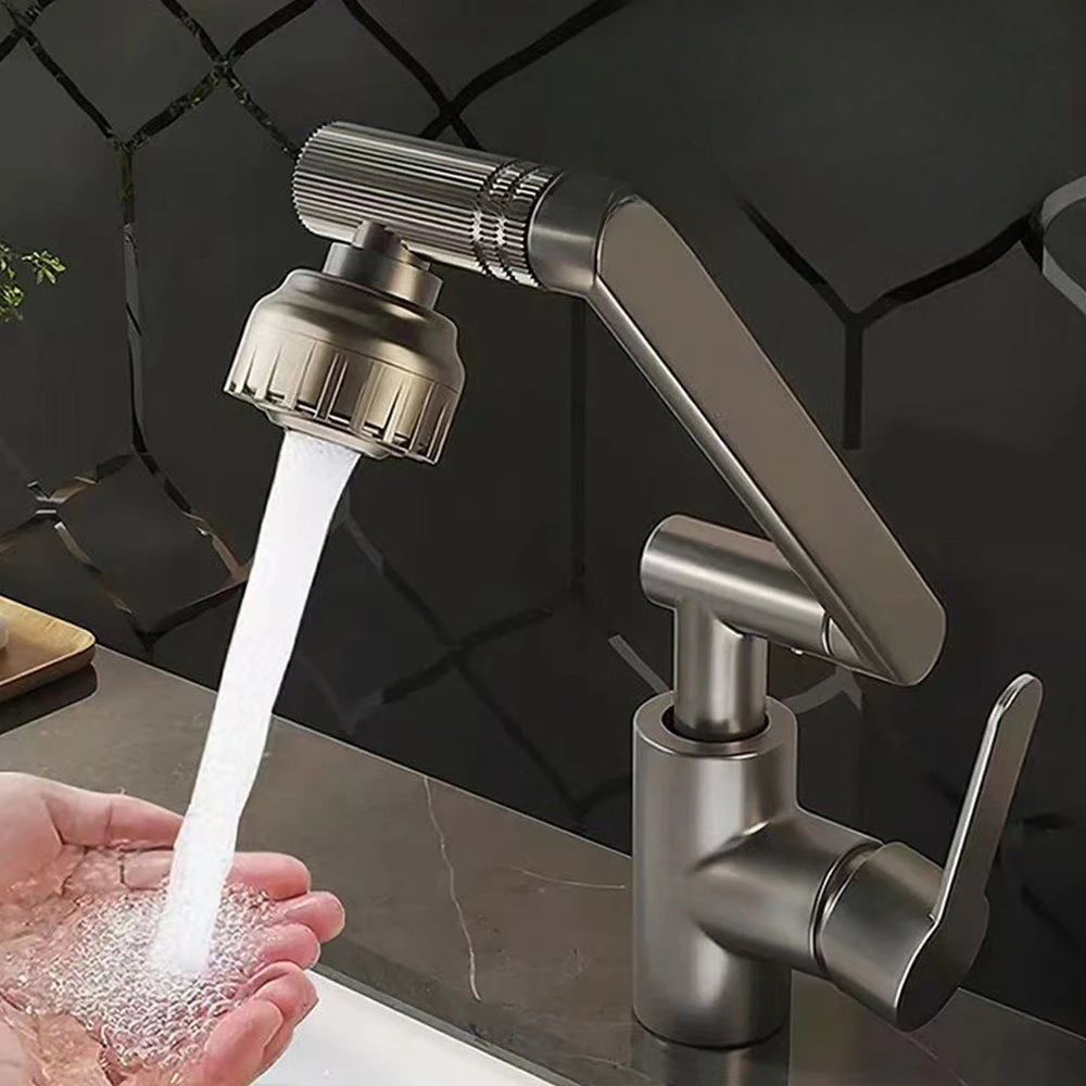 

Stainless steel universal rotating kitchen and bathroom hot and cold multifunctional washbasin faucet Kitchen faucet