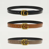 High Quality Luxury Designer Women's Fashion Genuine Leather Belts Female CG Letter Buckle Dress Jeans Belts For Woman Elegant 6