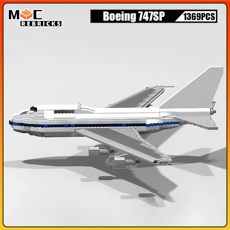 Customized MOC Giant Airplane Model Boeing 747 Jet Passenger Aircraft Technology Building Blocks Assembly Toys Kid's Bricks Gift