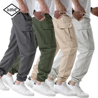 Pantalones de chándal tipo cargo informales para hombre Primavera/otoño S-2XL Joggers con cordón en la cintura Pantalones tácticos de senderismo para hombre con bolsillos