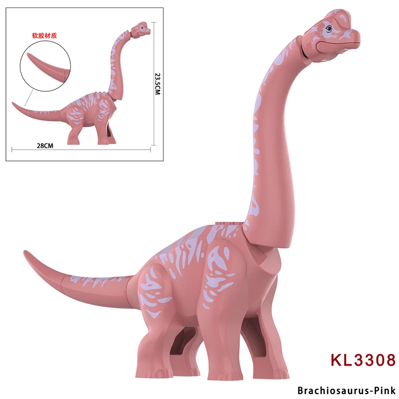 5 farben Jurassic Brachiosaurus Entdeckung Bausteine DIY Dinosaurier Bricks Set Pädagogisches Spielzeug Für Kinder Weihnachten Geschenke