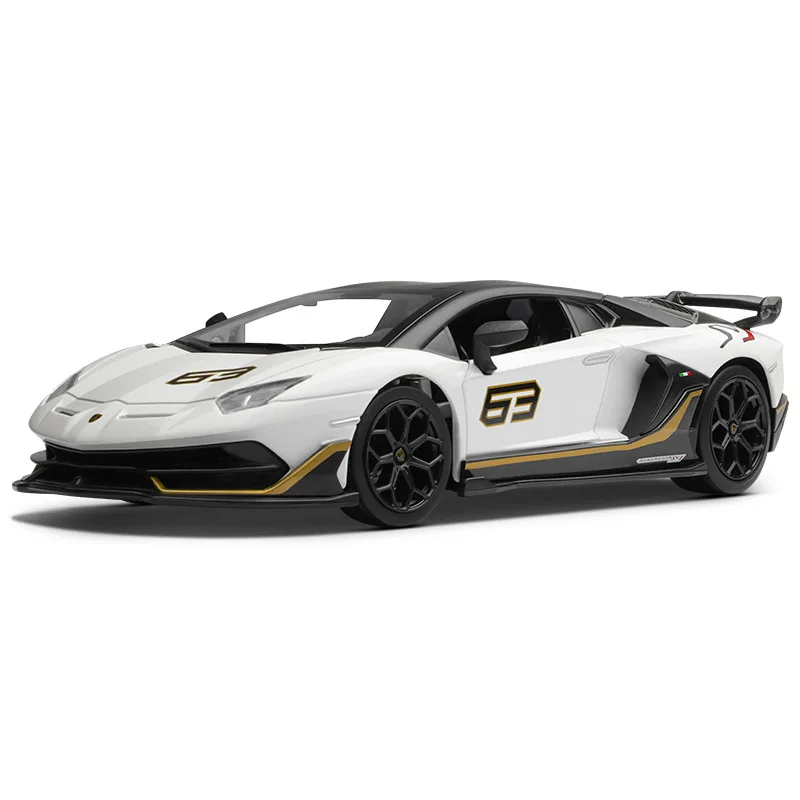 1:24 Lamborghini Aventador SVJ 63 Alloy Model Car Toy Diecasts Metal Casting Sound and Light Car Toys For Children Vehicle A441