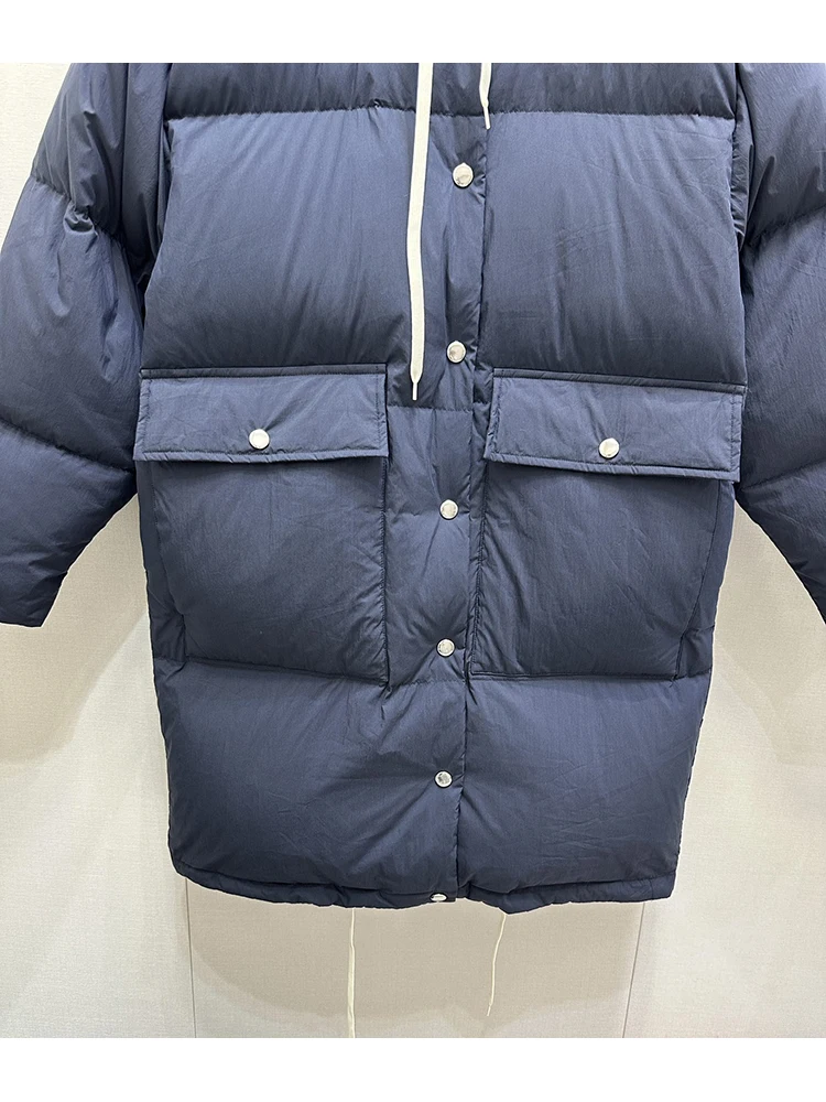 SVORYXIU 2025 شتاء جديد نمط يوميا عادية المرأة موضة مقنعين رشاقته الدافئة نمط طويل أسفل سترة #5