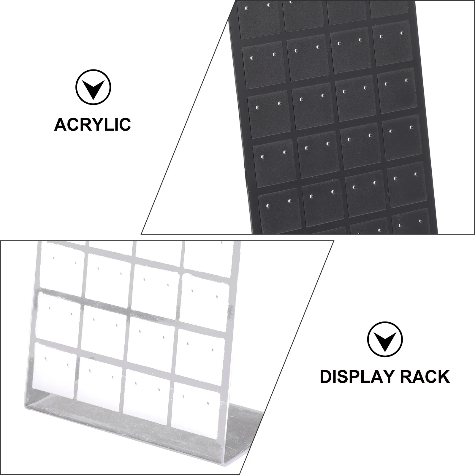 6pcs Acrylic Stud Rack Earring Display Holder Stand Jewelry Storage Organizer Display Stud Earring Holder Stand