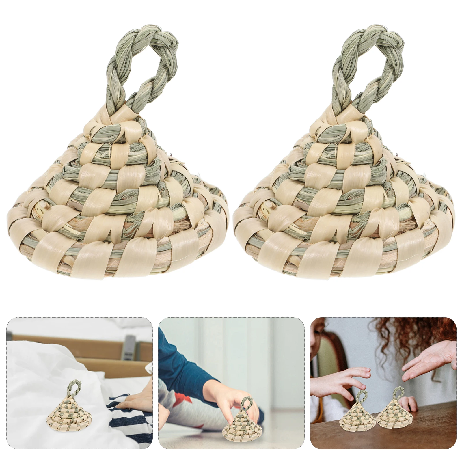 

10pcs Miniature Woven Straw For Crafts Diy Kit Small Handcrafted Decorative Tiny Mini Hats For Photo Props Party Decor Micro
