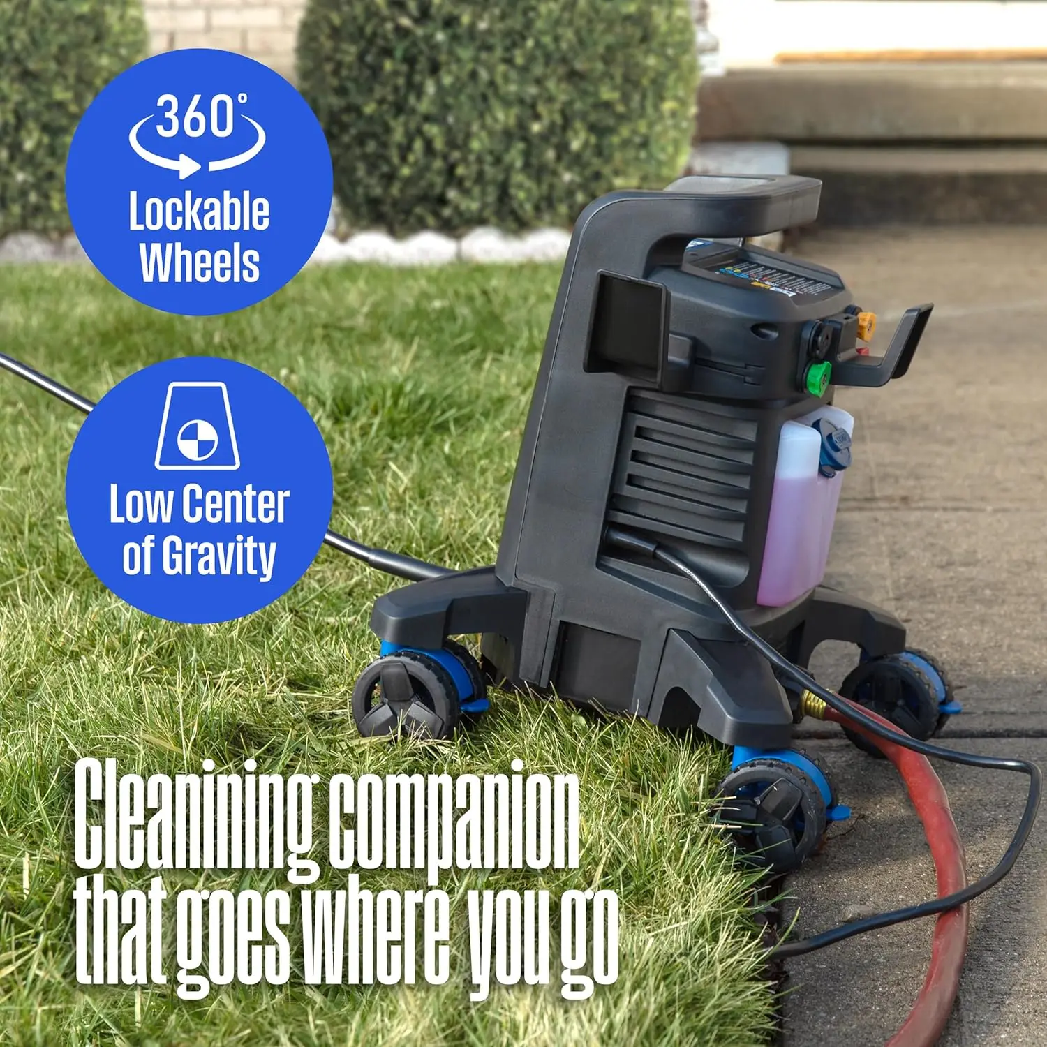 ePX3100 Electric Pressure Washer, 2300 Max PSI 1.76 Max GPM with Anti-Tipping Technology, Onboard Soap Tank, Pro-Style Steel Wan