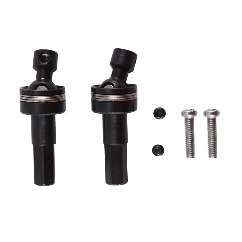 AS96-6Pcs 금속 프론트 액슬 유니버셜 CVD 드라이브 샤프트 5mm 육각 WPL C14 C24 B14 B24 B36 MN D90 MN99S RC 자동차 업그레이드 부품