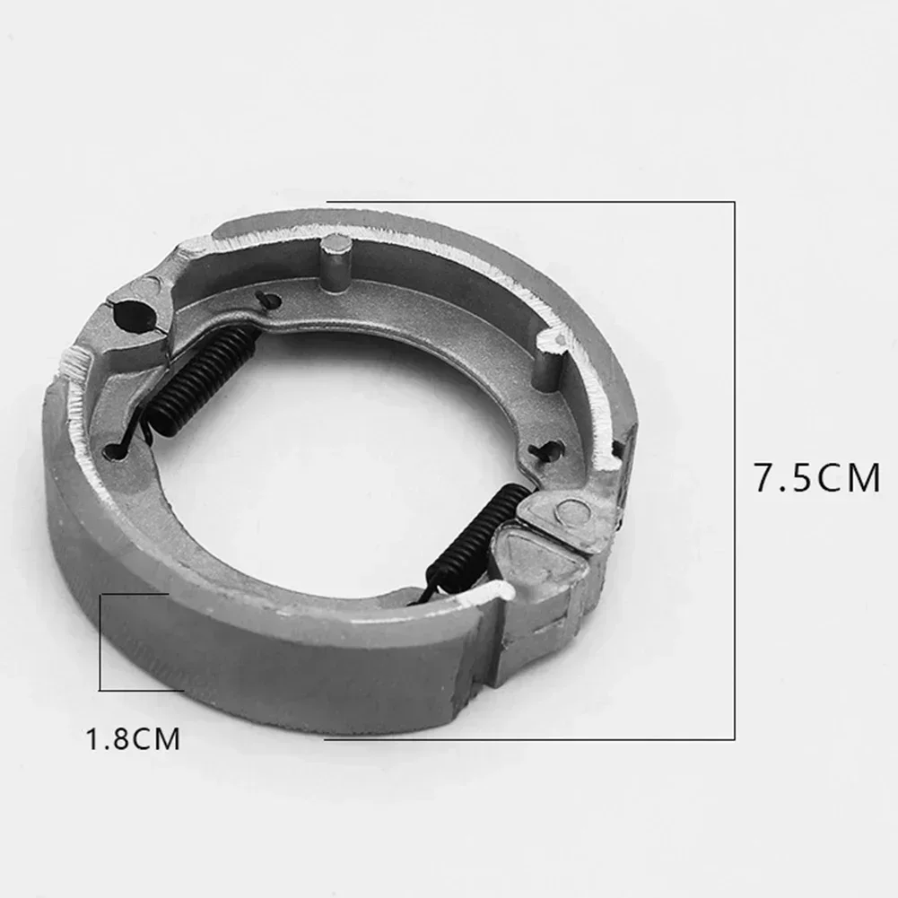 1x New Electric Scooter 90mm 75mm Rear Drum Brake Pads Shoes Motorcycle Brake System Motorbike Brake Shoe Metal Spring TB50 80MM