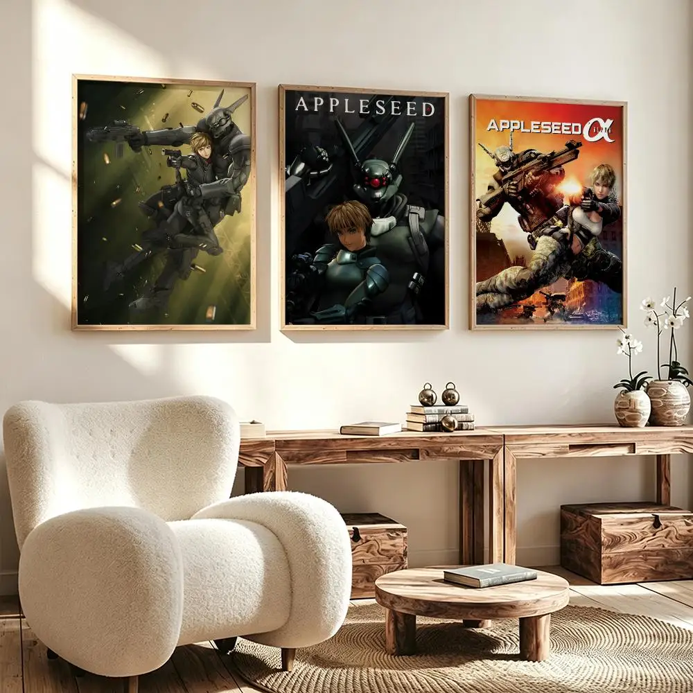 anime Appleseed Alpha Poster Poster HD Waterproof Self Adhesive Wall Art Print Decor for Bedroom Living Room Gift