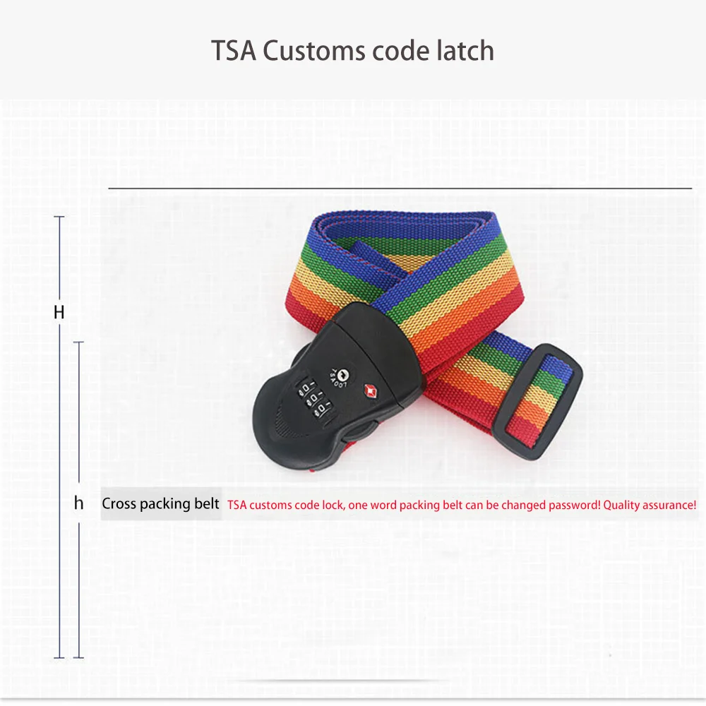 Manufacturers spot TSA certified customs lock password box one word binding ribbon customs security cross packing strap