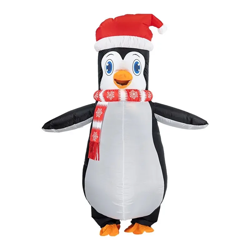 

New Christmas Penguin Inflatable Costume Funny Air Blowing Costume Makeup Ball Party Christmas Halloween Costume