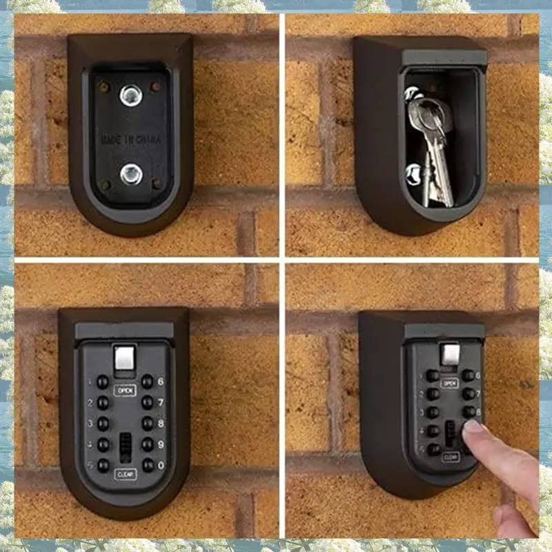 New-Wall Mounted Key Safe Box Weatherproof 10-Digit Combination Lock Storage For Home & Outdoor Use