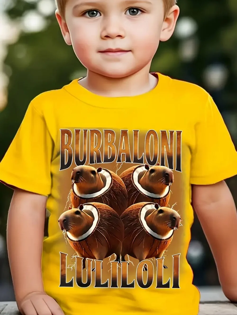 تي شيرت إيطالي من Brainrot للأطفال الأولاد والبنات تي شيرت صيفي جديد بأكمام قصيرة تي شيرت تونغ تونغ صحور موضة ملابس أطفال للأولاد