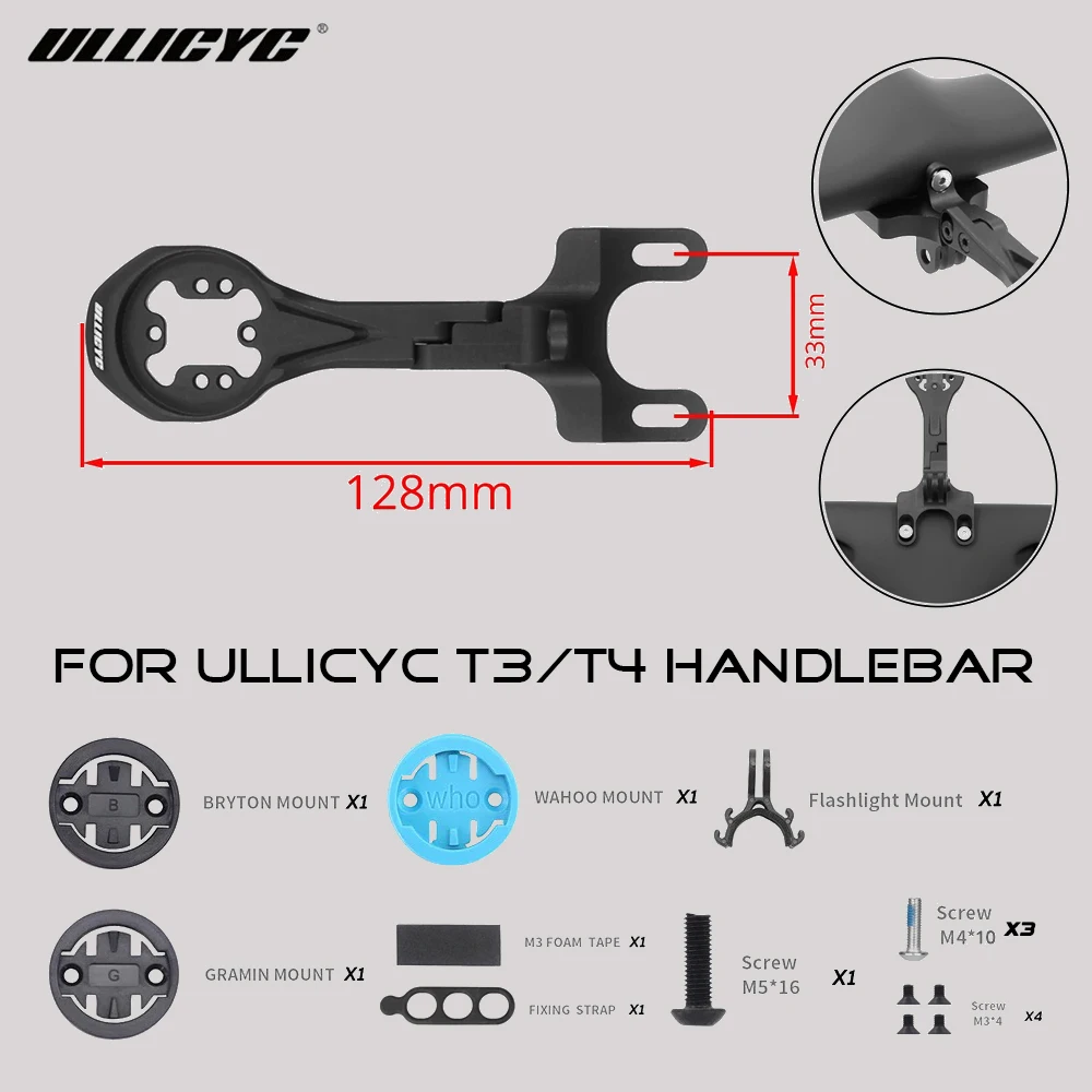 

For FARSPORTS F1x F1s ULLICYC RPANTAHI T3/T4 Cockpits ULLICYC Computer Aero Mount Gopro/Garmin/Bryton/Wahoo Mount Aluminum Alloy