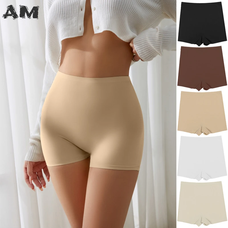 

2024 Seamless Spandex Ice Silk Safety Shorts Pants Women Shorts Under Skirt Underwear Breathable No Curling Boxers for Women