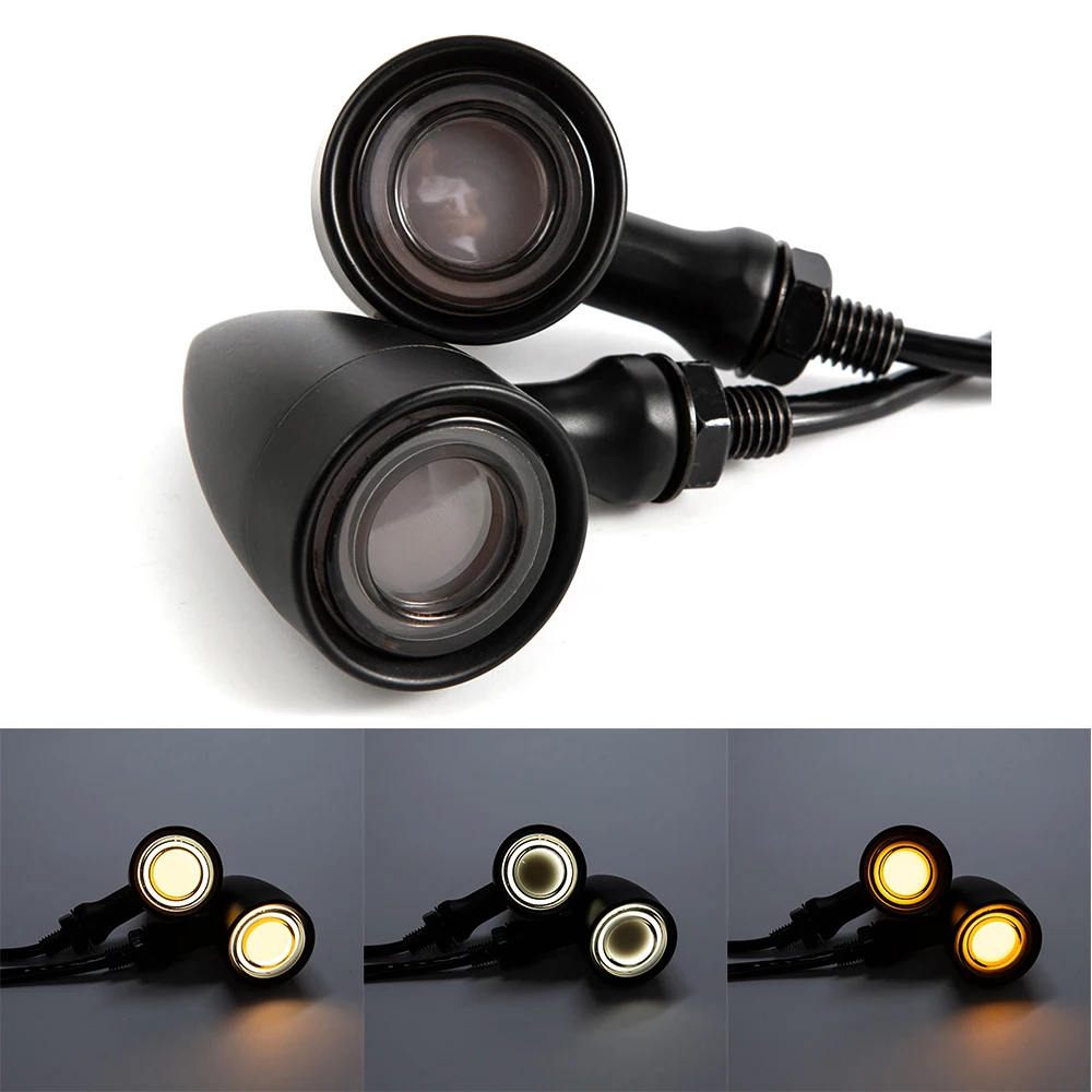 

Aluminum Motorcycle Turn Signal Light LED Indicator Lamp 12V Bullet Taillight for Honda Suzuki Kawasaki