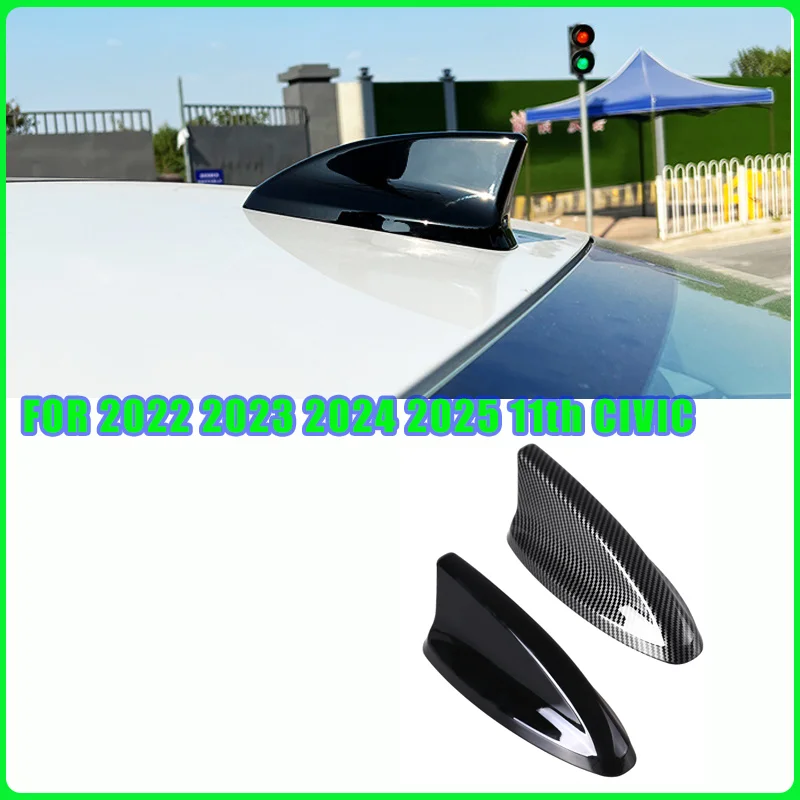 

FOR 2022 2023 2024 2025 11th CIVIC Shark Fin Antenna Decorative Patch Black Cover Roof Antenna Cover Decorative Patch Cover