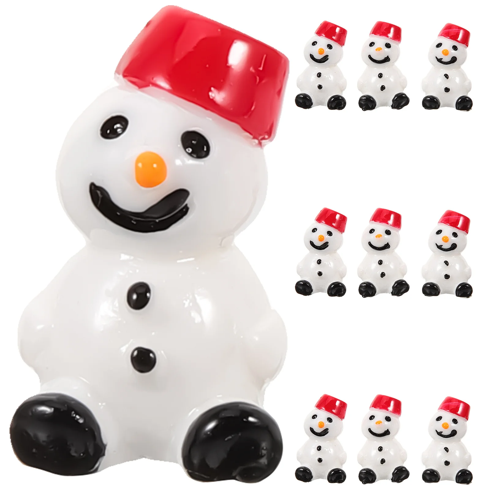 

10 Pcs Mini Ornaments for Crafts Resin Christmas Keychain Charms Decoration Bracelet Presents