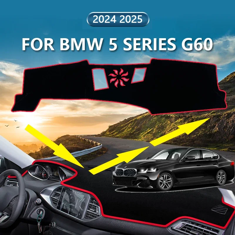 

Car Dashboard Cover for BMW 5 Series G60 2024 2025 530i xDrive Dash Board Non-slip Cushion Sunshade Anti-UV Interior Accessories