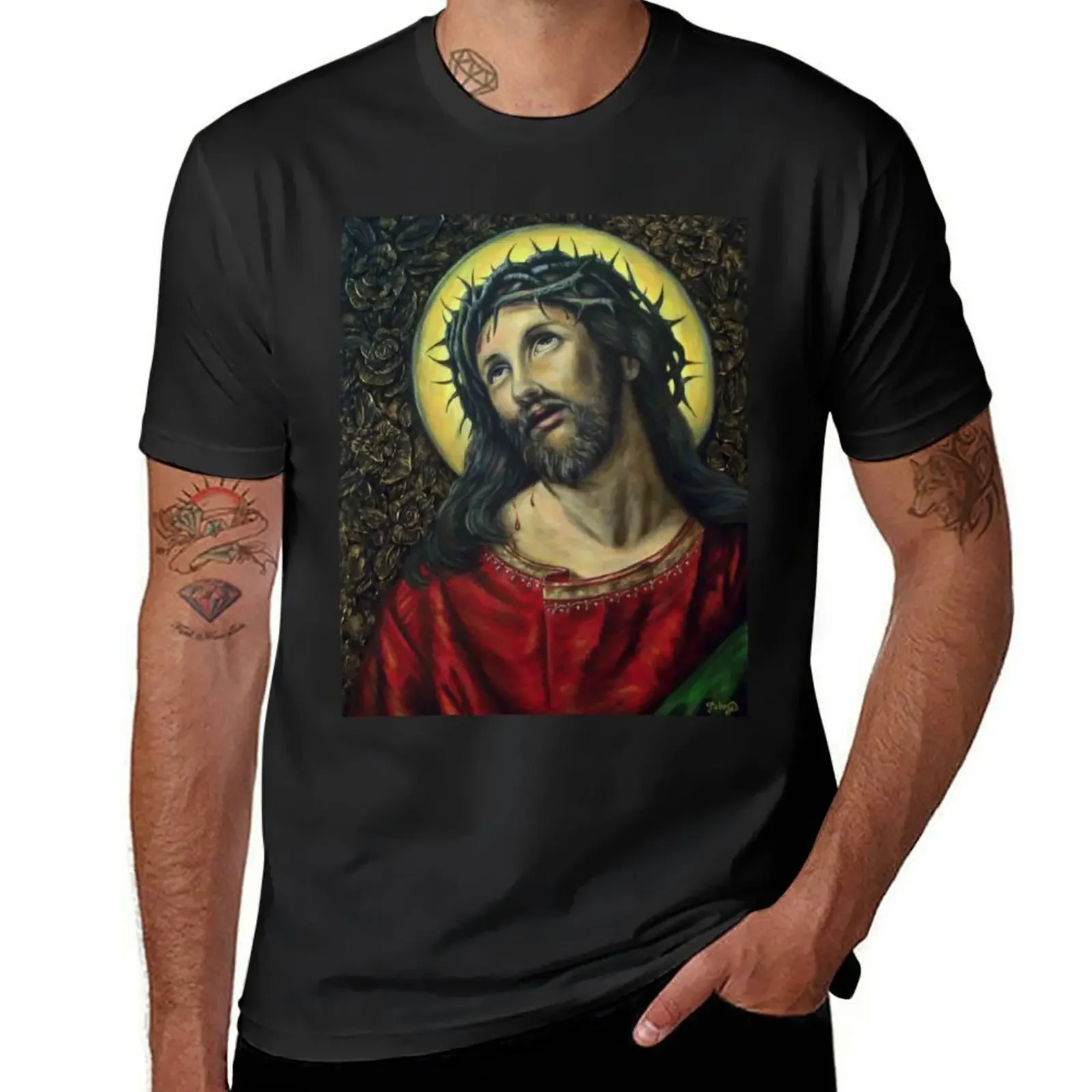 Suffering Christ T-Shirt funnys aesthetic clothes mens graphic t-shirts