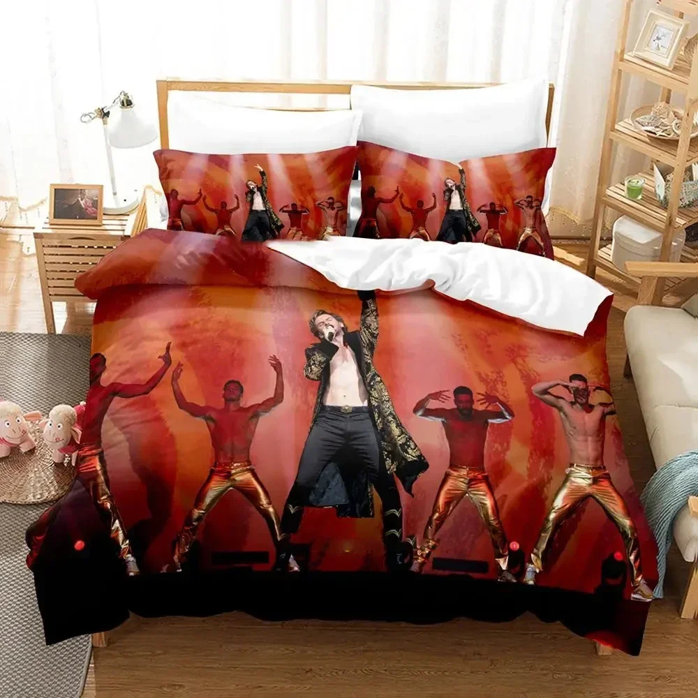 

3 Pieces Adult Boys Bedroom Bedding Set Cartoon Anime Hip Hop Style Duvet Cover Set 2024 Quilt Cover Pillowcase