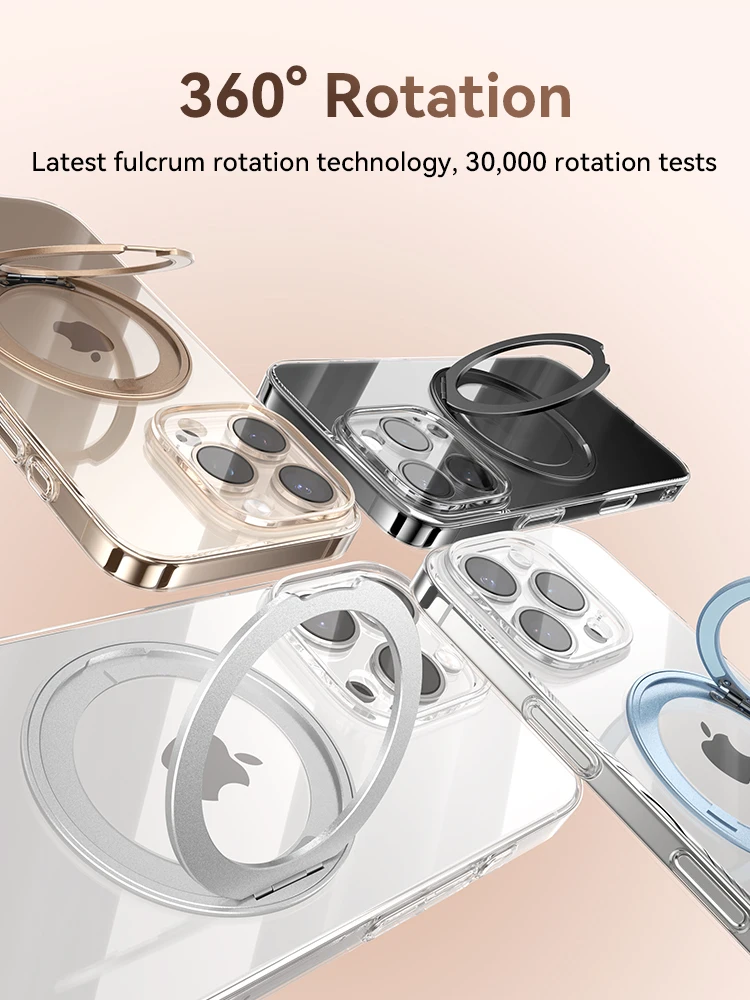 Joyroom Magnetic Bracket Case For iPhone 16  Pro Max Case 360° Rotating Stand Case For iPhone 16  Pro Magnetic Charging Case