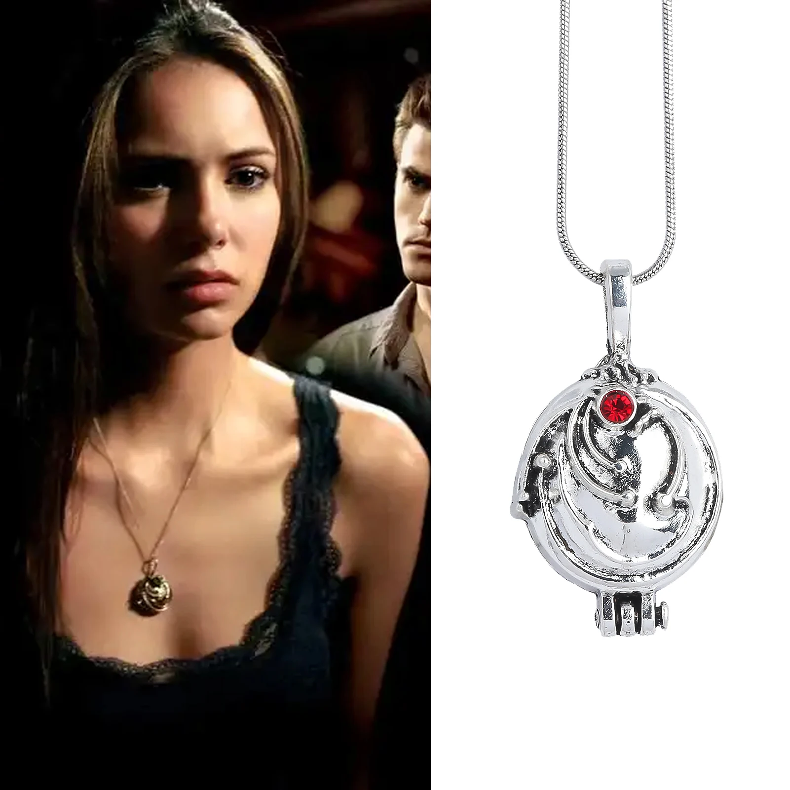 Hot Sale The Vampire Diaries Charm Necklace Elena Gilbert Vintage Fashion Vervain Verbena High Quality Necklace Pendant For Wome