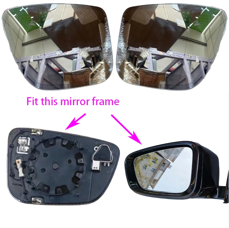 لسيارات BMW 3 Series G20 G21 5 Series G30 G31 G32 G38 7 Series G11 G12 السيارات يعتم ساخنة العمياء تحذير مرآة خلفية زجاج