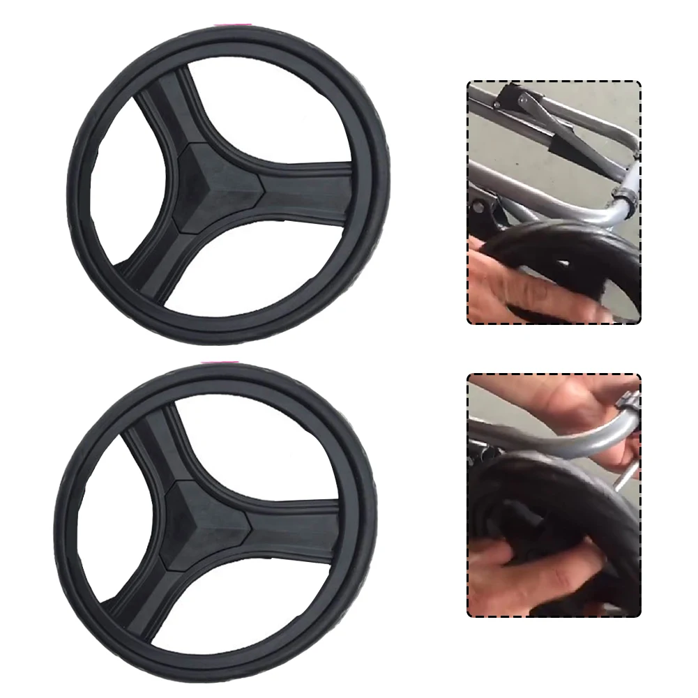 2pcs 170mm Replacement Wheels Shopping Cart Wheel Trolley Swivel Casters For Shopping Cart Trolley DIY Part Accessories