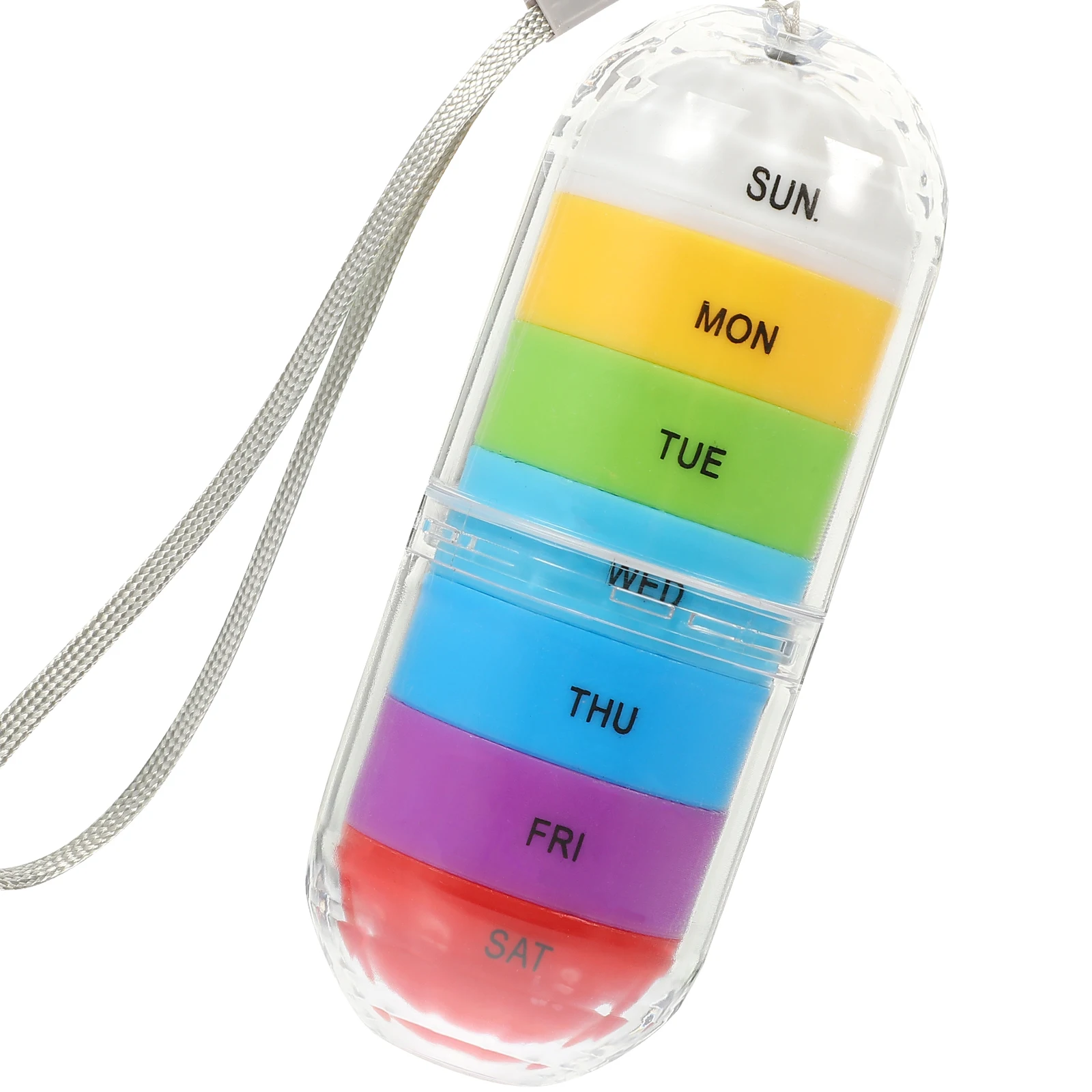 

7 day Pill Box Household Medicine ganizer Travel Small Case Compartmented Portable Dust proof Compact Weekly Medicine Case