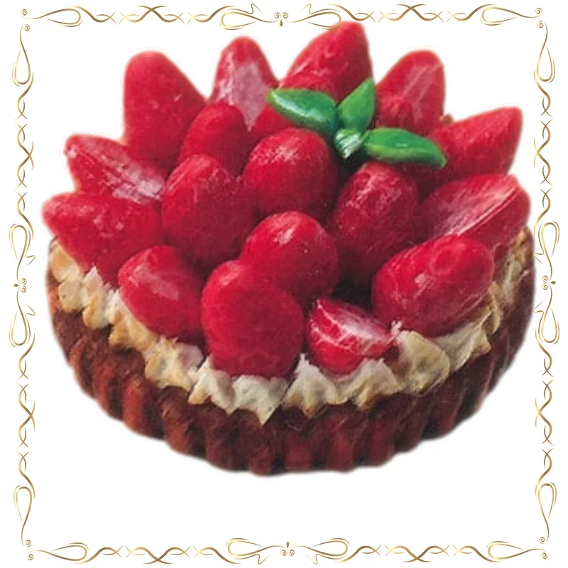 

Gashapon Mini Fruit Cake Miniaturization Desktop Ornament Action Figure Model Toys